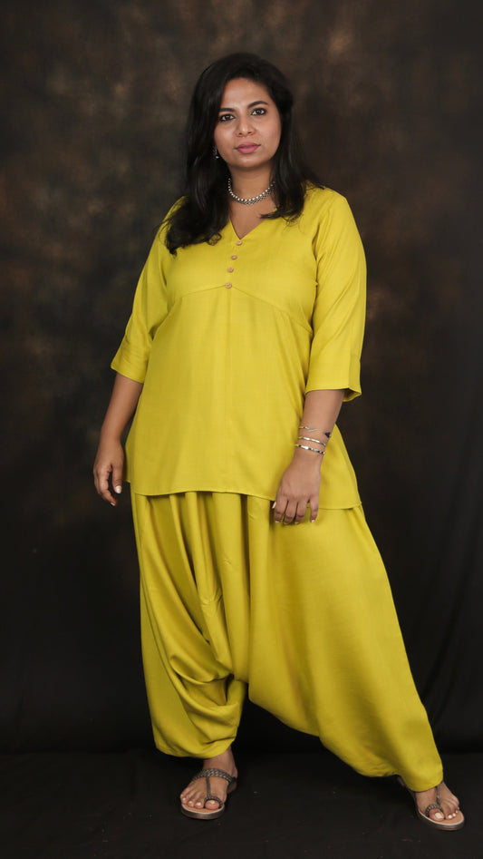 JUGNU - Co Ord Set - GREEN - SOFT COTTON