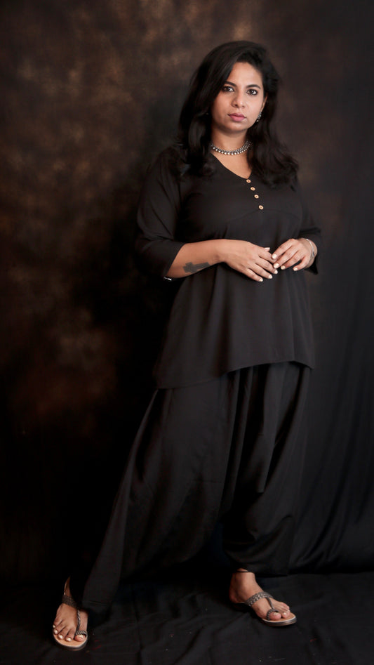JUGNU - Co Ord Set - BLACK - SOFT COTTON
