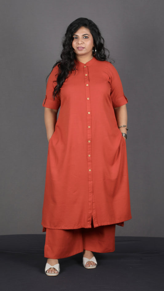 Brinda - 2 pc set - Soft Cotton - RUST