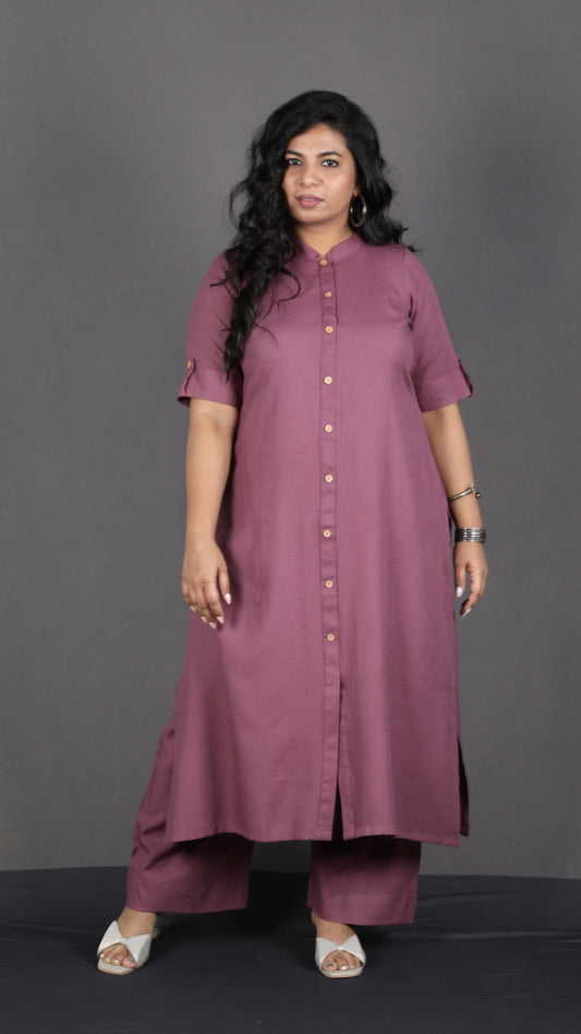 Brinda - 2 pc set - Soft Cotton - Purple
