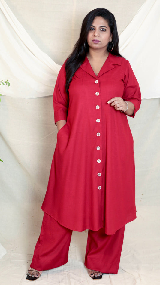 BOSS BABE co ords - MAROON - Soft cotton