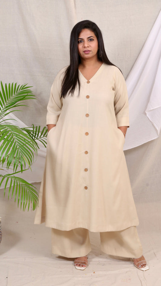 Meera - Co Ord set - Beige - Soft Cotton