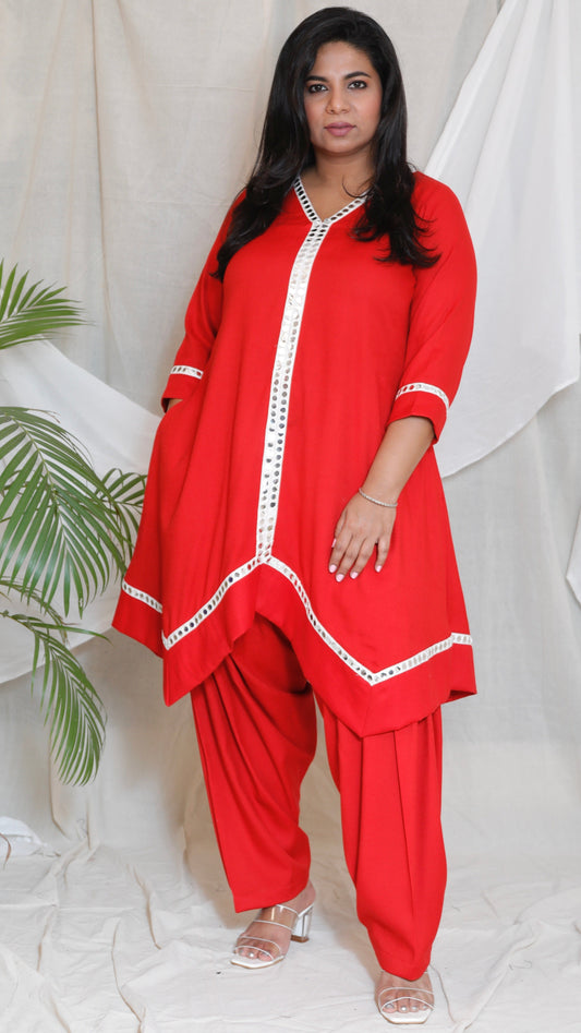 NORAH - CO ORDS - RED - soft cotton