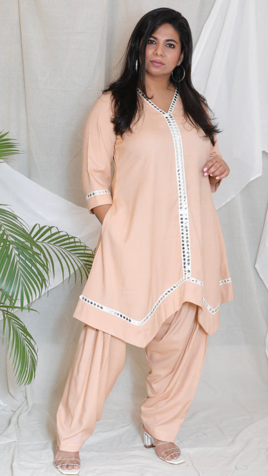 NORAH - CO ORDS - PASTEL PEACH - soft cotton
