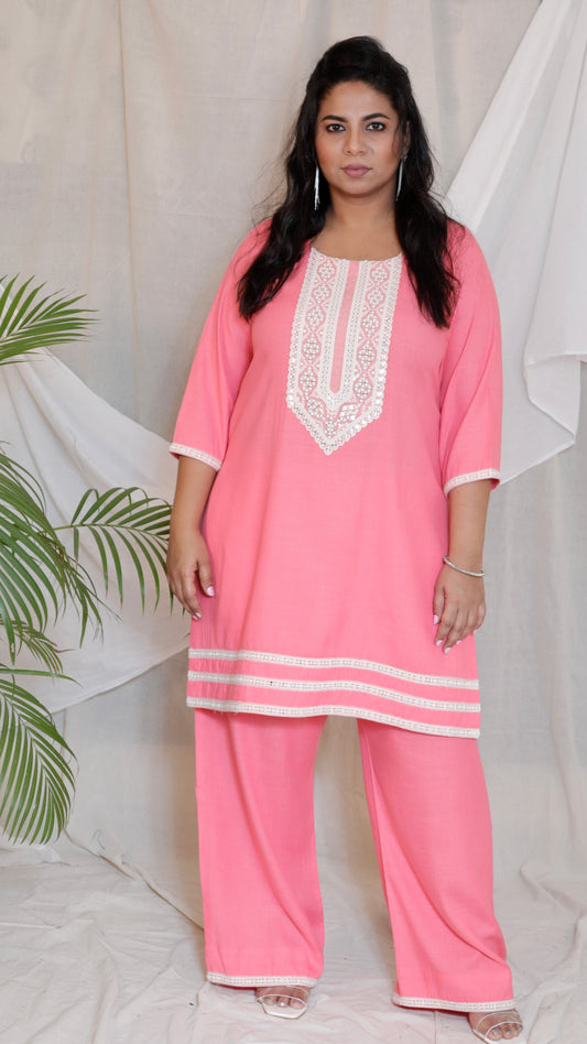 KARINA - CO ORDS - soft cotton - BABY PINK