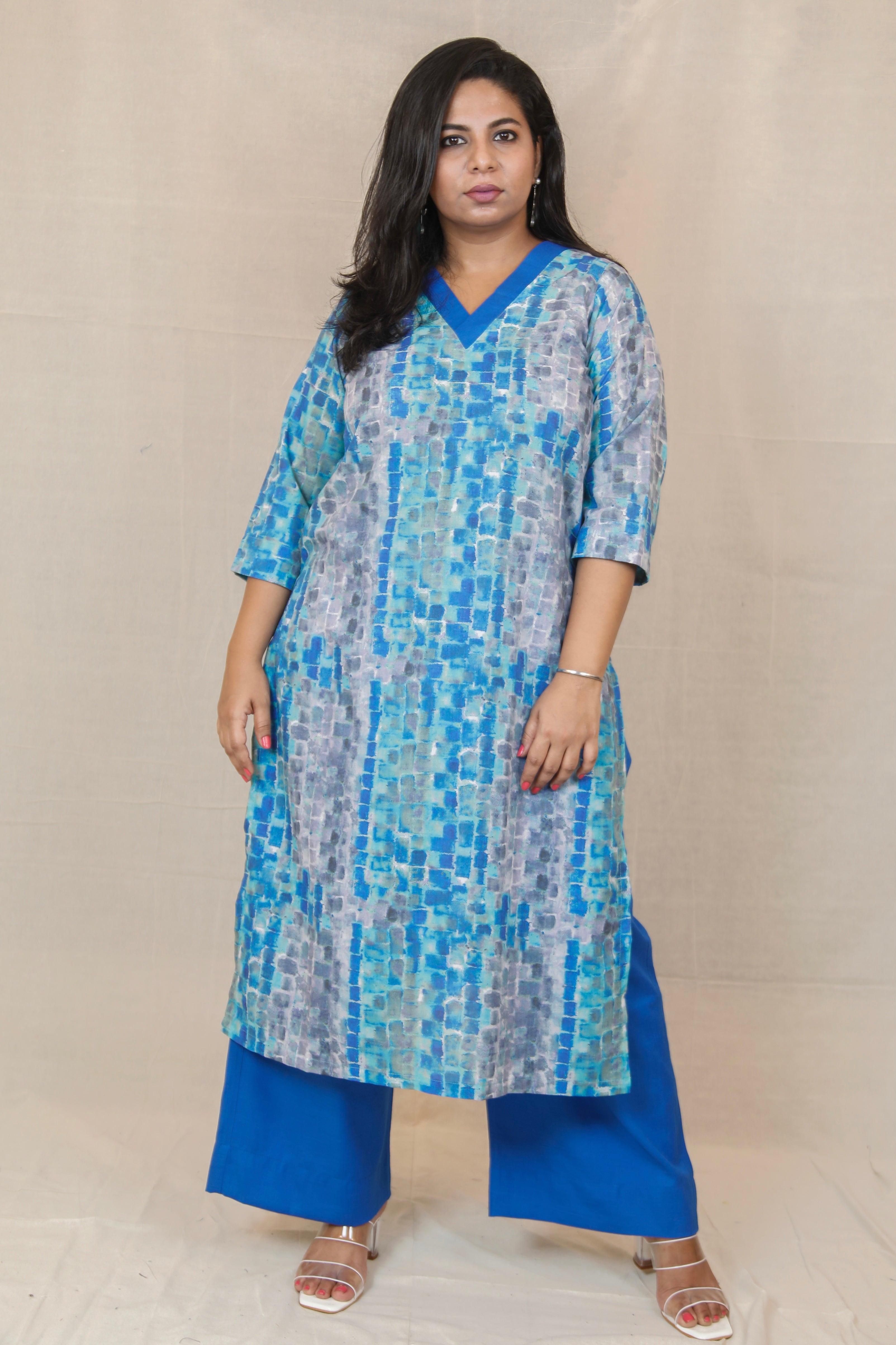 Arya - co ord set - Blue - SOFT COTTON