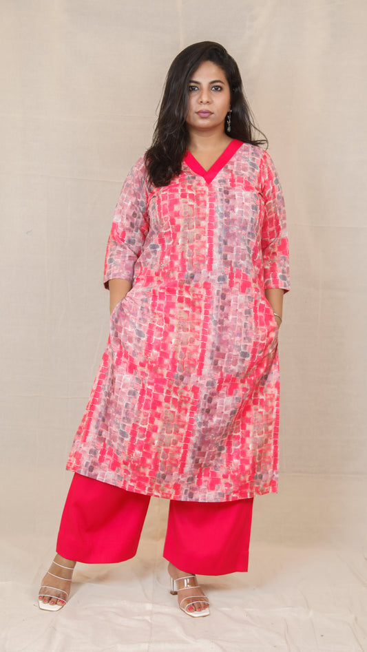 Arya - co ord set - Pink -  SOFT COTTON
