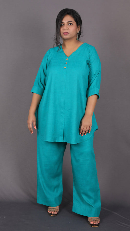 AMARA cords - Soft Cotton - Peacock Green