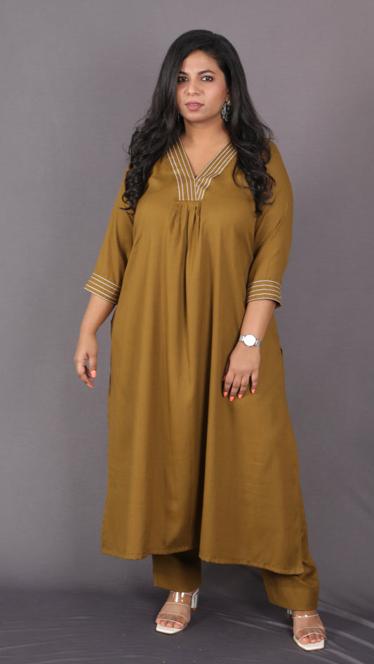 SUHANI - Full Set - soft cotton - Khaki Green