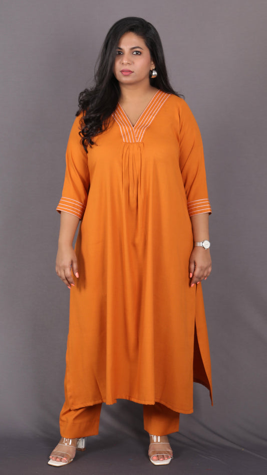 SUHANI - Full Set - soft cotton - Tangarine orange