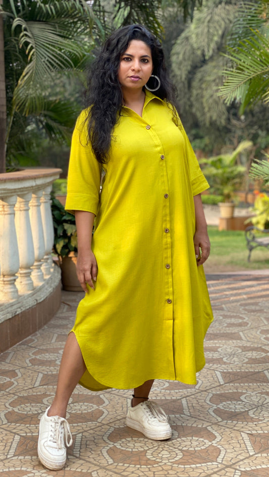 TARA - SHIRT DRESS - GREEN