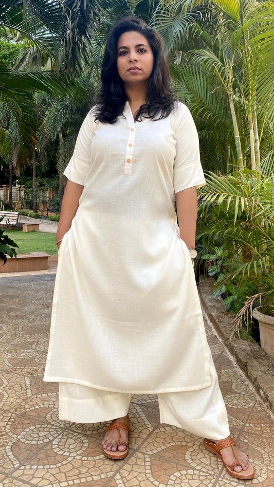 Ammu - KURTA AND PANT SET - OFF WHITE