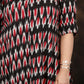 ANNA - Dress - BLACK IKKAT COTTON