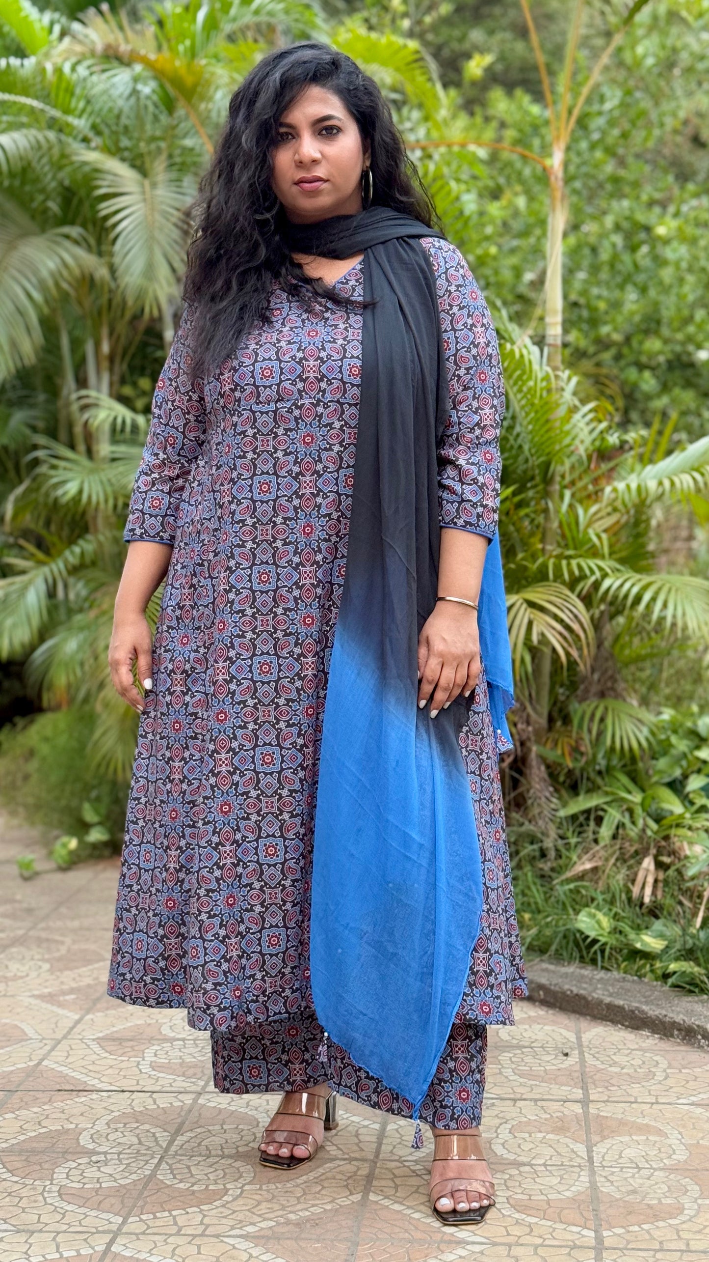 Adhira - Kurta Pant set + Dupatta Optional - BLUE