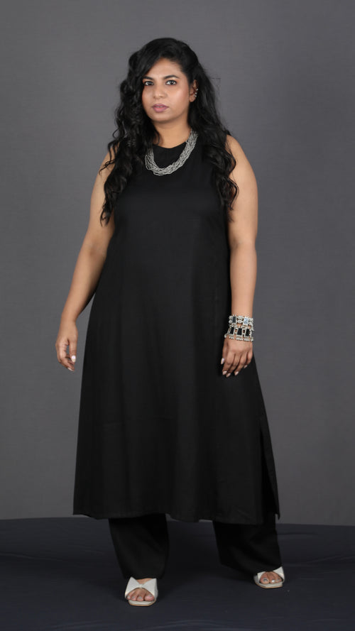 Eshana - 2 pc set - Soft cotton - Black
