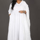 Meher - Pure white cotton Anarkali set + mul dupatta
