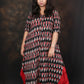 ANNA - Dress - BLACK IKKAT COTTON