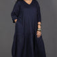Lysha gathered dress - NAVY