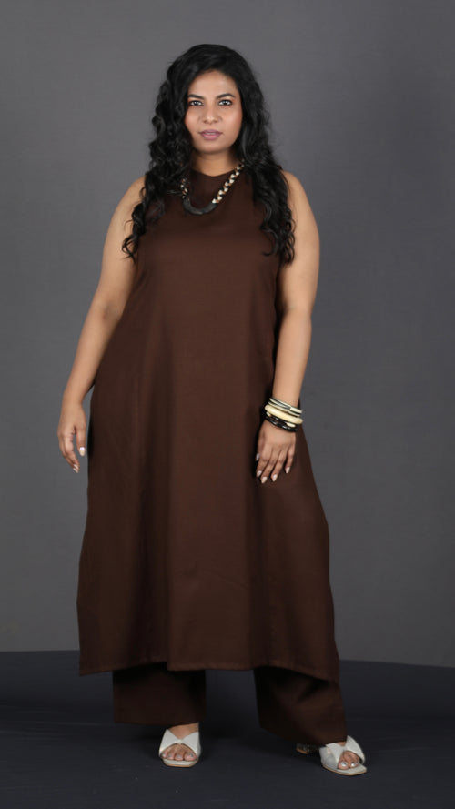 Eshana - 2 pc set - Soft cotton - Brown