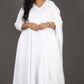 Meher - Pure white cotton Anarkali set + mul dupatta