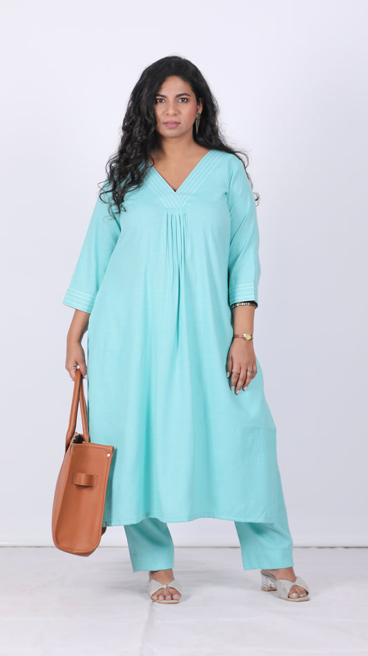 SUHANI - Full Set - soft cotton - Aqua Blue