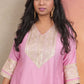 Shanaya - 3 pc set - PINK - Crape silk + Zari Dupatta