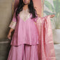 Shanaya - 3 pc set - PINK - Crape silk + Zari Dupatta
