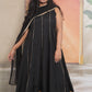 Layla - Anarkali set - Black - Silk