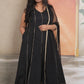 Layla - Anarkali set - Black - Silk