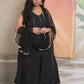 Layla - Anarkali set - Black - Silk