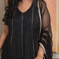 Layla - Anarkali set - Black - Silk