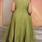 Layla - Anarkali set - Apple Green - Silk