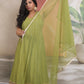 Layla - Anarkali set - Apple Green - Silk