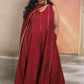 Layla - Anarkali set - MAROON - Silk