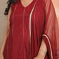 Layla - Anarkali set - MAROON - Silk