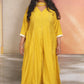 Layla - Anarkali set - YELLOW - Silk