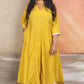 Layla - Anarkali set - YELLOW - Silk