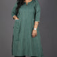 Alia - 2pc set - Cotton thread work - GREEN