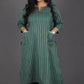 Alia - 2pc set - Cotton thread work - GREEN