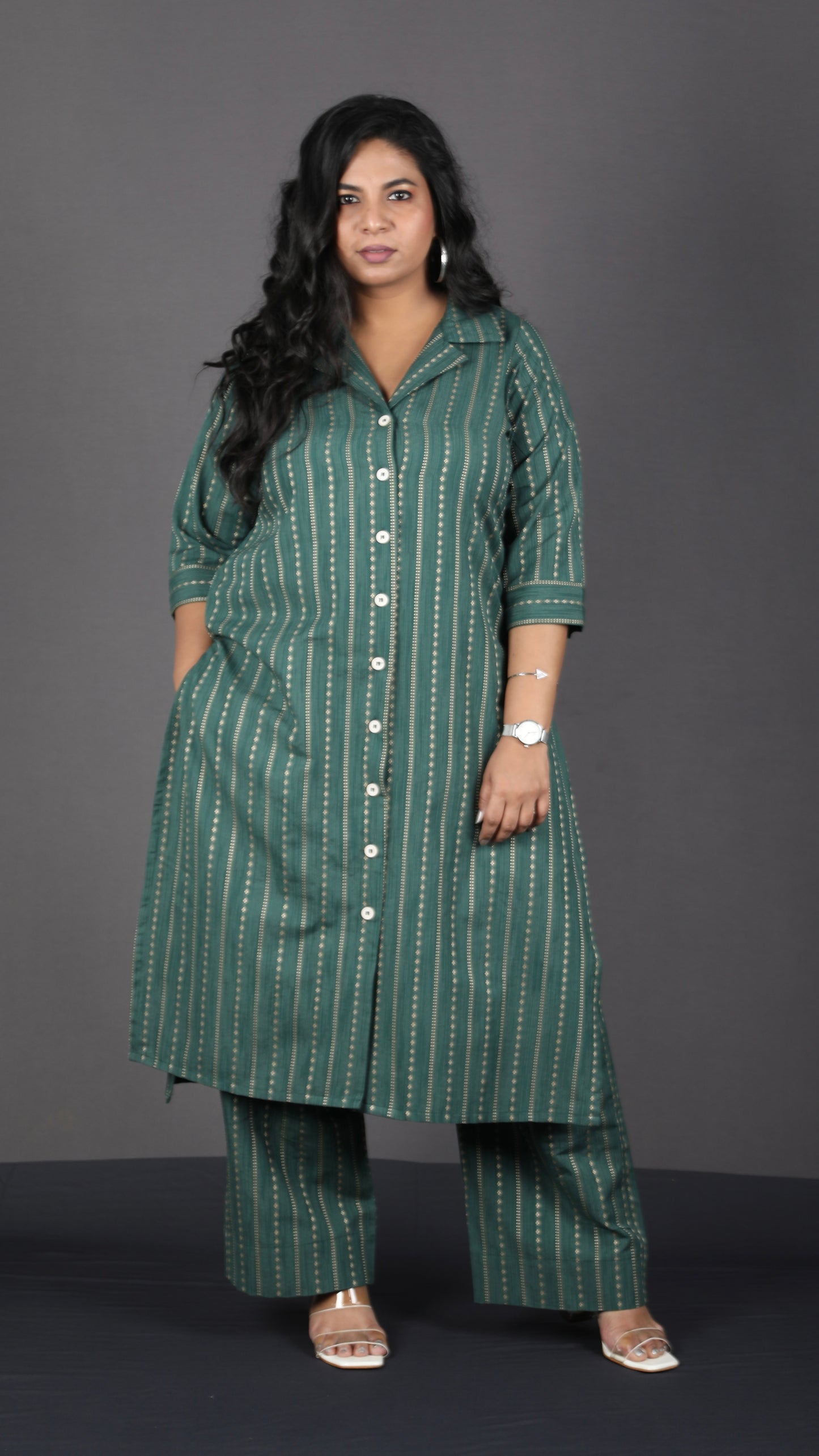 BOSSBABE cords - GREEN - Thread work COTTON