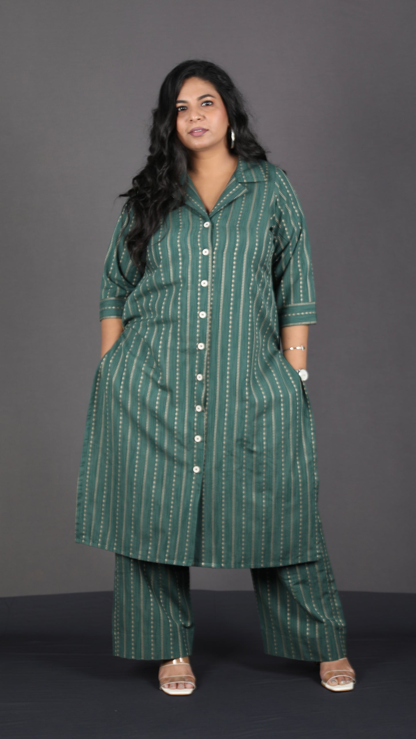 BOSSBABE cords - GREEN - Thread work COTTON