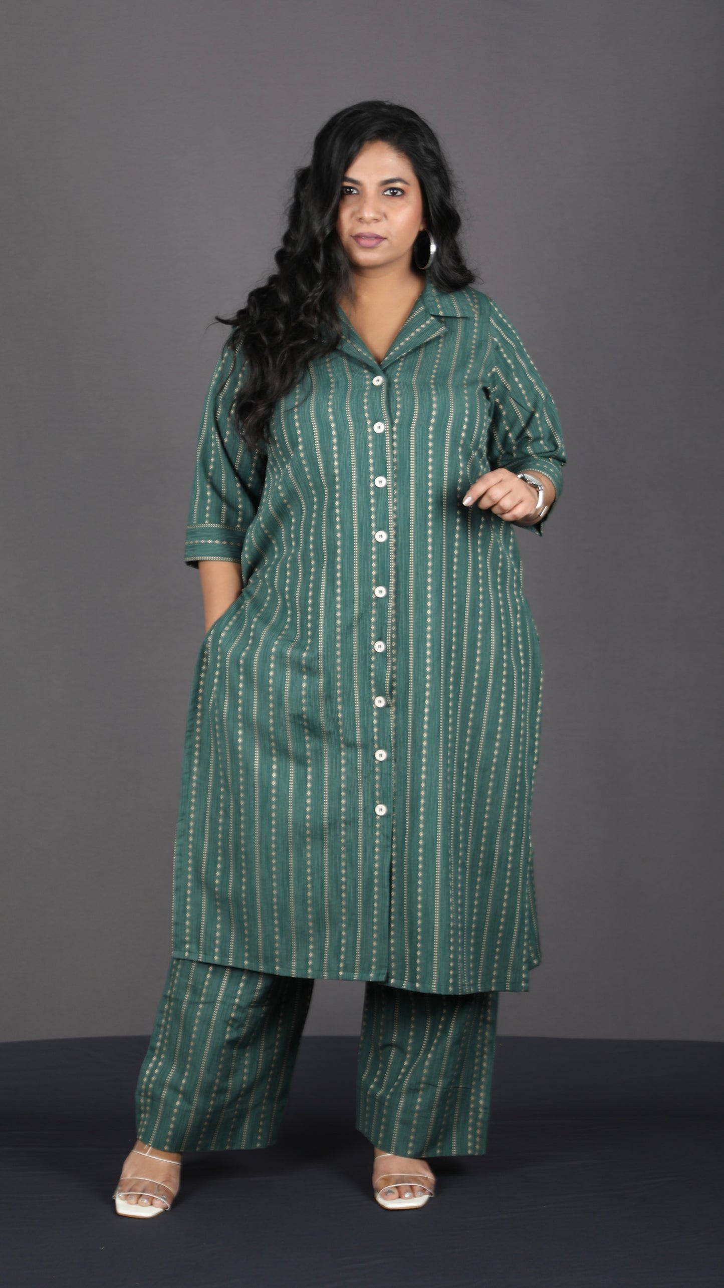 BOSSBABE cords - GREEN - Thread work COTTON