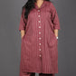 BOSSBABE cords - MAROON - Thread work COTTON