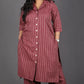 BOSSBABE cords - MAROON - Thread work COTTON