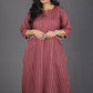 Alia - 2pc set - Cotton thread work - Maroon