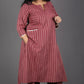 Alia - 2pc set - Cotton thread work - Maroon