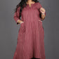 Alia - 2pc set - Cotton thread work - Maroon