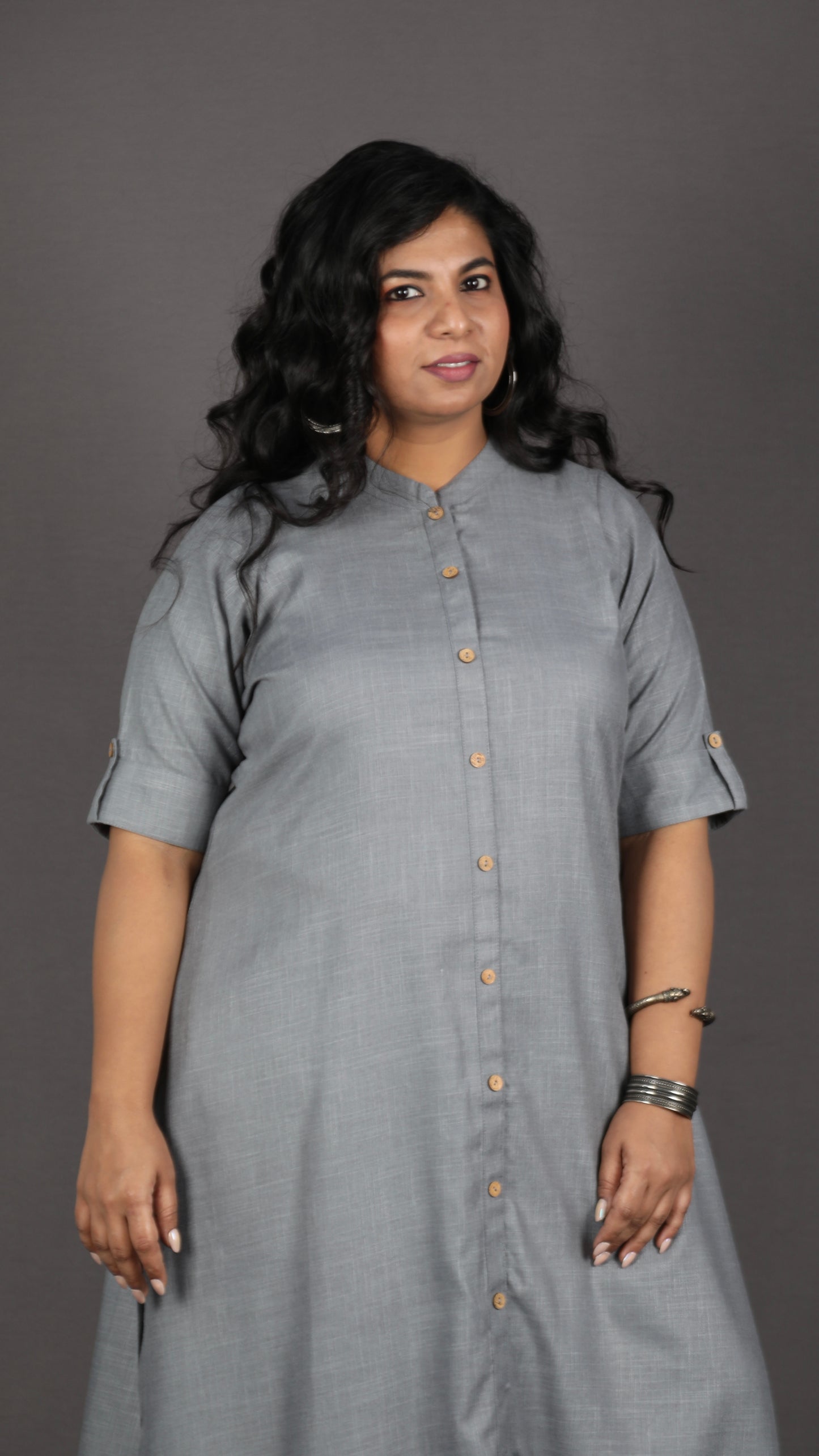 Brinda - 2 pc set - Soft Cotton - GREY