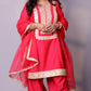 Arzoo - 3pc shalwar set - crape silk - Pinkish Red