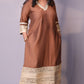 Naaz - 3pc set - crape silk - Brown
